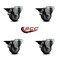 Service Caster 3'' Gray Poly Wheel Swivel Bolt Hole Caster Set with Posi Lock Brakes, 4PK SCC-BH20S314-PPUB-PLB-4 - alternate 5